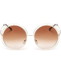 Round Fashion Men Womens Sunglasses UV 400 Retro Vintage Round Frame Glasses - D - CV196ELNTMX $18.68