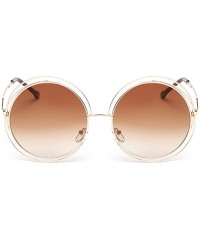 Round Fashion Men Womens Sunglasses UV 400 Retro Vintage Round Frame Glasses - D - CV196ELNTMX $18.68