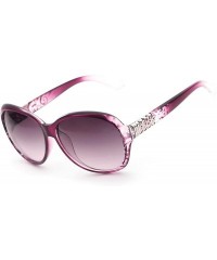 Oversized Retro Lattice Sunglasses for Women plastic Resin UV 400 Protection Sunglasses - Purple - C318SAS2O4R $14.78