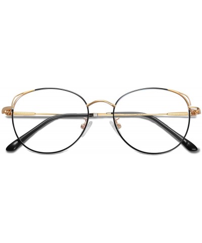 Aviator Cat Eye Blue Light Blocking Glasses Hipster Metal Frame Women Eyeglasses She Young - C518NA4RNHZ $21.83