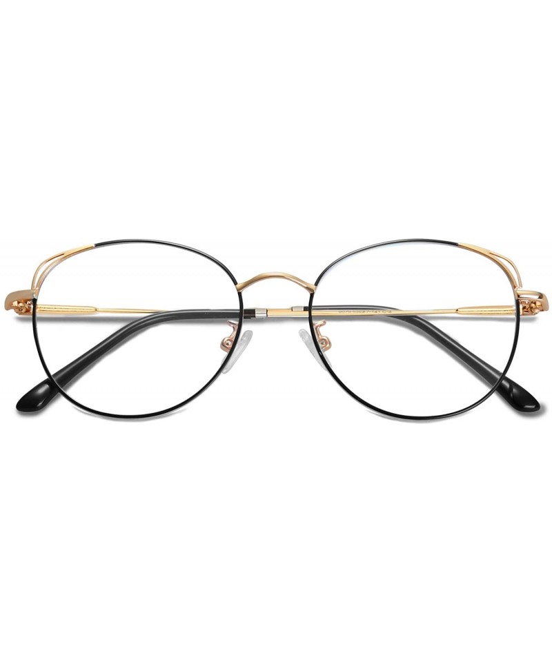 Aviator Cat Eye Blue Light Blocking Glasses Hipster Metal Frame Women Eyeglasses She Young - C518NA4RNHZ $21.83