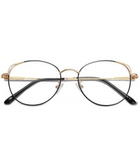 Aviator Cat Eye Blue Light Blocking Glasses Hipster Metal Frame Women Eyeglasses She Young - C518NA4RNHZ $21.83