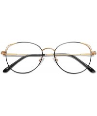 Aviator Cat Eye Blue Light Blocking Glasses Hipster Metal Frame Women Eyeglasses She Young - C518NA4RNHZ $21.83
