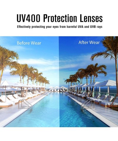 Sport Sunglasses for Women - Aviator Sunglasses - UV400 Protection Lens - 61MM - Metal Frame - Ultra Lightweight - C9123KS2XE...