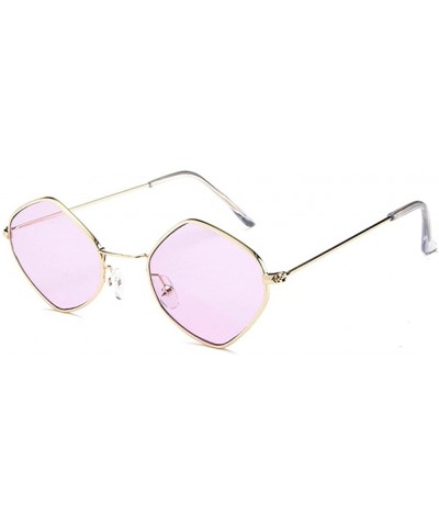 Square MOD-Style Square Retro Sunglasses Full Metal Frame With Personality - Purple - C2189T24Q73 $19.17