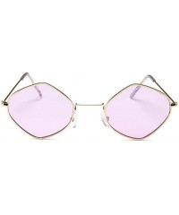 Square MOD-Style Square Retro Sunglasses Full Metal Frame With Personality - Purple - C2189T24Q73 $19.17