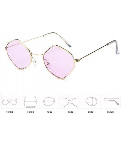 Square MOD-Style Square Retro Sunglasses Full Metal Frame With Personality - Purple - C2189T24Q73 $19.17