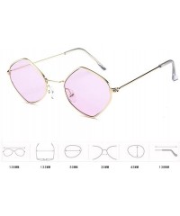 Square MOD-Style Square Retro Sunglasses Full Metal Frame With Personality - Purple - C2189T24Q73 $19.17