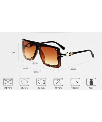 Oversized Oversized Sunglasses Transparent Vintage Windproof - Black Clear - CH18NZHDHYE $12.35