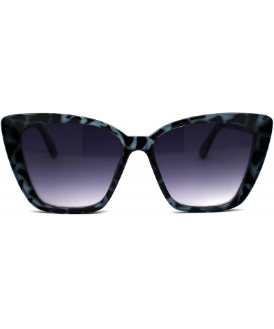 Cat Eye Womens Oversize Cat Eye Retro 90s Designer Sunglasses - Slate Tortoise Smoke - CV196WO5QCG $18.68