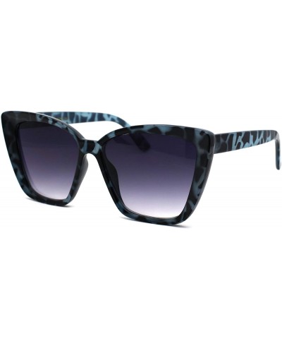 Cat Eye Womens Oversize Cat Eye Retro 90s Designer Sunglasses - Slate Tortoise Smoke - CV196WO5QCG $18.44