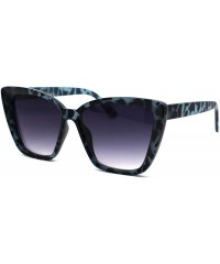 Cat Eye Womens Oversize Cat Eye Retro 90s Designer Sunglasses - Slate Tortoise Smoke - CV196WO5QCG $11.64