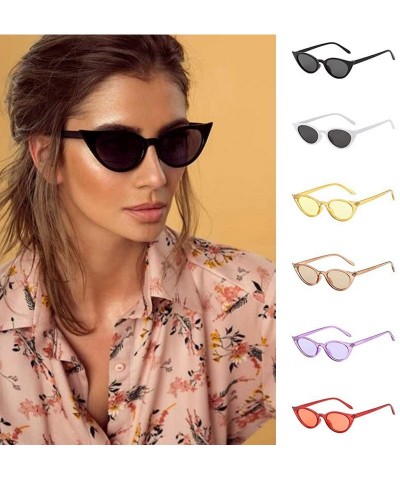 Cat Eye Outdoor Glasses Women Men Vintage Sunglasses Cat Eye Irregular Shape Protect Eyes Novel Unisex Beach Glasses - H - CZ...