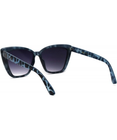 Cat Eye Womens Oversize Cat Eye Retro 90s Designer Sunglasses - Slate Tortoise Smoke - CV196WO5QCG $11.64