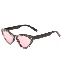 Cat Eye Frontal Rhinestone Triangular Cat Eye Sunglasses - Pink - C71983I28G8 $16.80