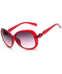 Oversized Vintage Classic Retro Big Frame Sunglasses for Women PC Resin UV 400 Protection Sunglasses - Red - CO18SARWKZ2 $14.09