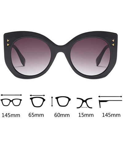 Oversized Womens Oversized Cat Eye Sunglasses Vintage Style Retro Shades Eyewear - Beige Frame+gray Lens - CC18E5EUN6C $13.88