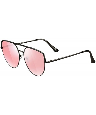 Cat Eye Oversized Diamond Sunglasses for Women - Mirrored Cat Eye Sunglasses Metal Frame women sunglasses 2269 - C418KGR837G ...