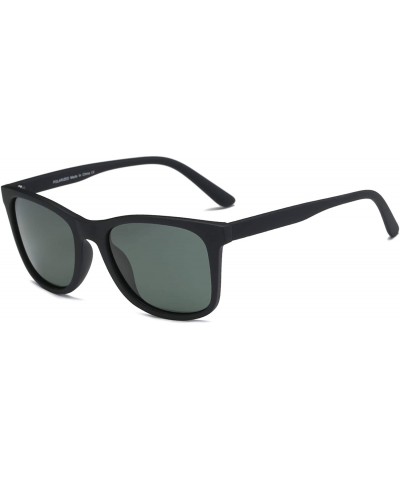 Square Retro Vintage Classic Polarized HD Lens Square Fashion Sunglasses - Olive - CO18WU7XE6G $42.36