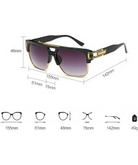 Square Men Women Square Retro Reflective Metal Frame Glasses Chain Strap Sunglasses - Transparent - CB18CYTMW69 $22.55