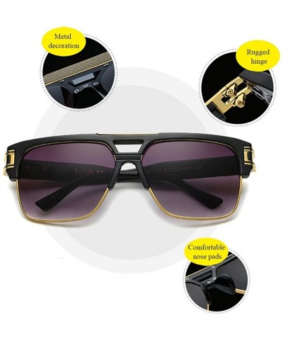 Square Men Women Square Retro Reflective Metal Frame Glasses Chain Strap Sunglasses - Transparent - CB18CYTMW69 $22.55