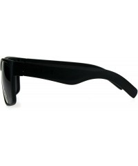 Sport Polarized Premium Kush All Black Flat Top Rectangular Sport Sunglasses - Matte Black Black Logo - CP18DI3HGL7 $16.99