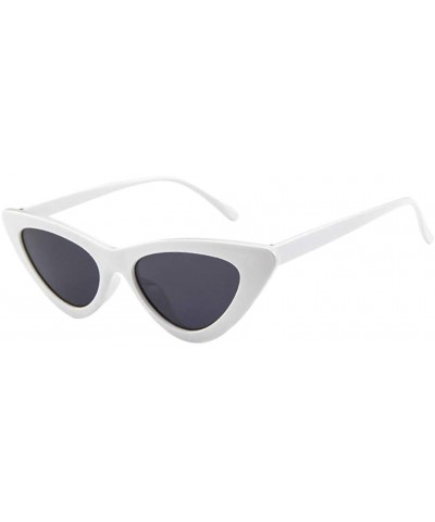 Oval Sunglasses Goggles Eyeglasses Glasses Eyewear Polaroid - White Black - CZ18QRI6IGI $8.69