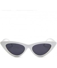 Oval Sunglasses Goggles Eyeglasses Glasses Eyewear Polaroid - White Black - CZ18QRI6IGI $8.69