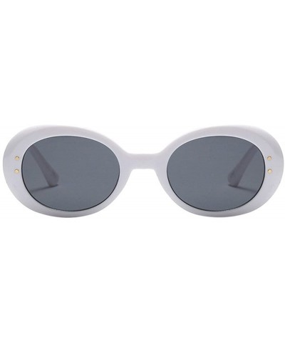Goggle Sunglasses Goggles Polarized Oval Eyeglasses Glasses Eyewear - White - CO18QNLE8WT $8.64