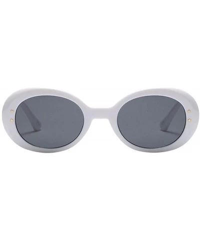 Goggle Sunglasses Goggles Polarized Oval Eyeglasses Glasses Eyewear - White - CO18QNLE8WT $21.47