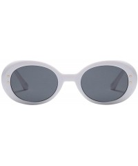 Goggle Sunglasses Goggles Polarized Oval Eyeglasses Glasses Eyewear - White - CO18QNLE8WT $8.64