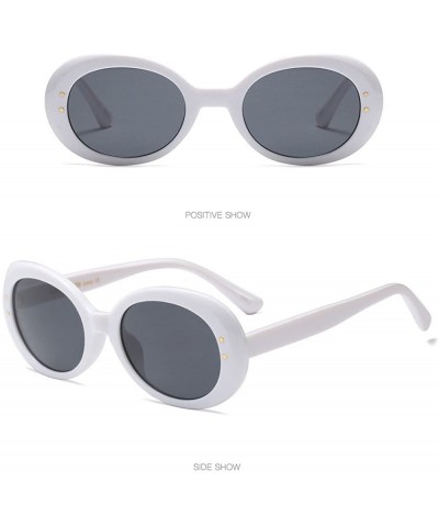 Goggle Sunglasses Goggles Polarized Oval Eyeglasses Glasses Eyewear - White - CO18QNLE8WT $8.64