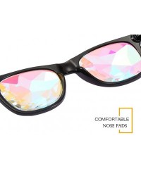 Goggle Rave Festival Kaleidoscope Glasses Rainbow Prism Sunglasses for Women Men - Yellow+white - C118SS383DN $18.97