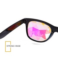 Goggle Rave Festival Kaleidoscope Glasses Rainbow Prism Sunglasses for Women Men - Yellow+white - C118SS383DN $18.97