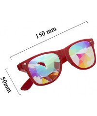 Goggle Rave Festival Kaleidoscope Glasses Rainbow Prism Sunglasses for Women Men - Yellow+white - C118SS383DN $18.97