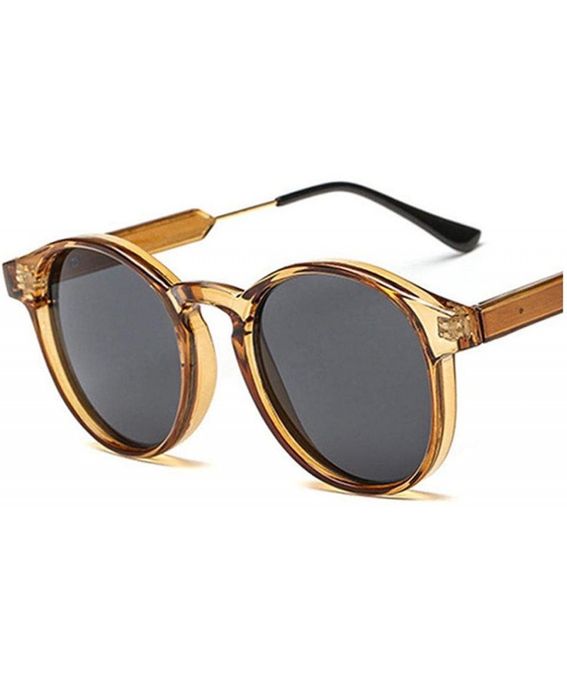 Round Unisex Round Sunglasses Women Trending Products Leopard Transparent Circle Glasses Oculos De Sol Feminino - CE1984ZKNCG...