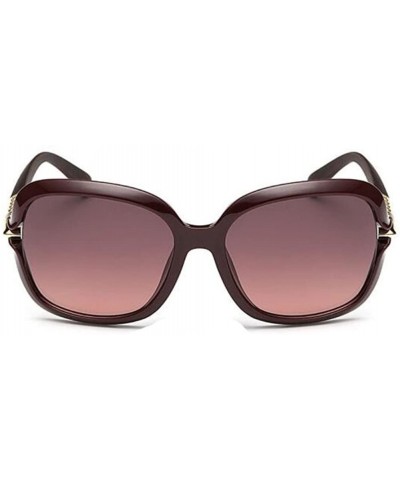 Semi-rimless Women Fashion Anti-Reflective UV400 Sunglass Travel Driving Glasses Eyewear - Brown-2 - CF182X2GU3Y $19.05