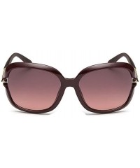Semi-rimless Women Fashion Anti-Reflective UV400 Sunglass Travel Driving Glasses Eyewear - Brown-2 - CF182X2GU3Y $19.05