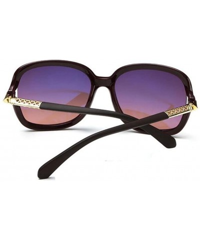 Semi-rimless Women Fashion Anti-Reflective UV400 Sunglass Travel Driving Glasses Eyewear - Brown-2 - CF182X2GU3Y $19.05