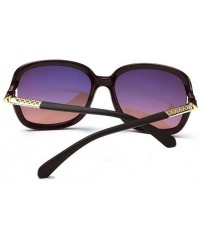 Semi-rimless Women Fashion Anti-Reflective UV400 Sunglass Travel Driving Glasses Eyewear - Brown-2 - CF182X2GU3Y $19.05