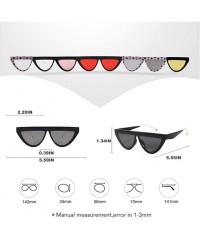 Cat Eye Fashion Sunglasses Women's Brand Design Cat Eye Flat Frame Sunglasses - C2 Black Clear - C6198UGL74M $18.33