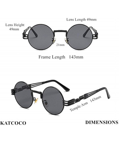 Oval Hippie Sunglasses WITH CASE Retro Classic Circle Lens Round Sunglasses Steampunk Colored - C4192RHNNXU $15.35