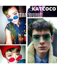 Oval Hippie Sunglasses WITH CASE Retro Classic Circle Lens Round Sunglasses Steampunk Colored - C4192RHNNXU $15.35