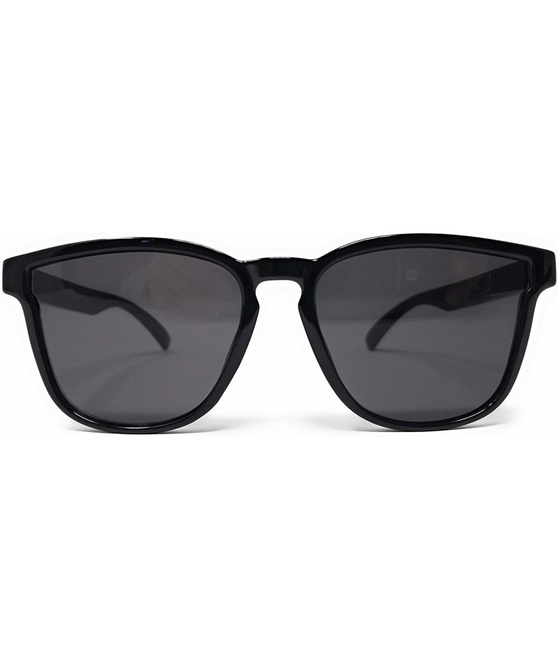 Oversized Retro 90s Hipster Square Horn Rimmed Sunglasses for Women- Unisex- Men UV400 - SM1131 - Black / Grey - C018LKUQ84I ...