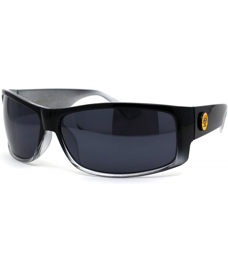 Rectangular Classic 90s Narrow Rectangular Gangster Sunglasses - Black Silver Black - CM195EDN9WC $9.39