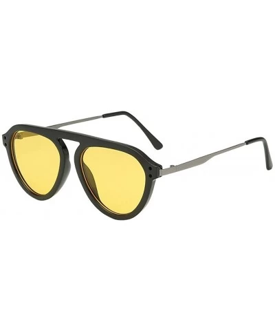 Rimless Women's New Fashion Big Width Frame Sunglasses Integrated UV Vintage Glasses - A - CM18SS38YTO $18.87