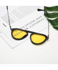 Rimless Women's New Fashion Big Width Frame Sunglasses Integrated UV Vintage Glasses - A - CM18SS38YTO $12.17