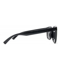 Oversized Retro 90s Hipster Square Horn Rimmed Sunglasses for Women- Unisex- Men UV400 - SM1131 - Black / Grey - C018LKUQ84I ...