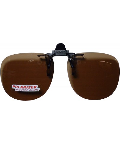 Square Studio 35 polarized clip on flip up sunglasses extra large square lens anti glare drive fish 100% UV - C519638EHEM $19.93