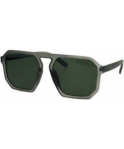 Square Square Heptagon Shape Sunglasses Retro Futuristic Fashion Shades UV 400 - Grey (Green) - C718GCNO7GE $20.05